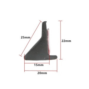 Set 4 ornamente protectie aripa din cauciuc 1,6mx2cm culoare Neagra Cod: FS-7017 - Img 6