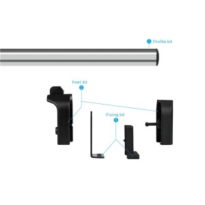 Bare transversale Volkswagen Caddy III (2K), model 2015+, L1,L2, aluminiu, Menabo Professional - Img 5