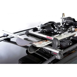 Suport ski/snowboard Mont Blanc Snowsport Ridge pe bare transversale, 4 perechi ski / 2 snowboard - Img 3