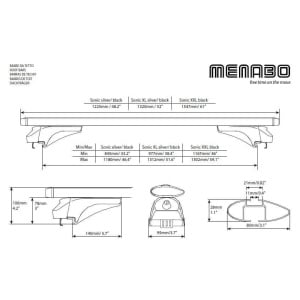 Bare transversale Menabo Sonic Silver XL pentru Peugeot 308 Station Wagon 2014+ - Img 7