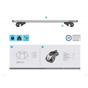 Bare transversale Menabo Dozer XXL pentru Fiat Doblo ll Maxi 2015+ - Img 8