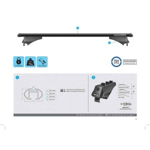 Bare transversale Menabo Tiger Black XL pentru Dacia Lodgy 2012+ - Img 16