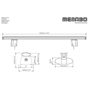 Bare transversale aluminiu Menabo Dedicate OE pentru Jeep Compass (MP/552), model 2016+ - Img 6