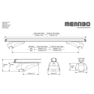 Bare transversale Menabo Ariem Black pentru Peugeot 5008 2021+ - Img 7