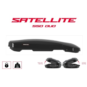 Cutie portbagaj Menabo Satellite 550 DUO ABS Black, 198x94x36 cm - Img 7