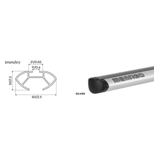 Bare transversale Menabo Delta Silver pentru Tesla Model S 100D, 4 usi, model 2012-2017 - Img 5