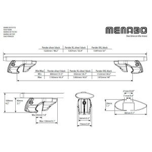 Bare transversale Menabo Fender Silver XL pentru Land Rover Discovery 2 (L318) 1998-2004 - Img 7