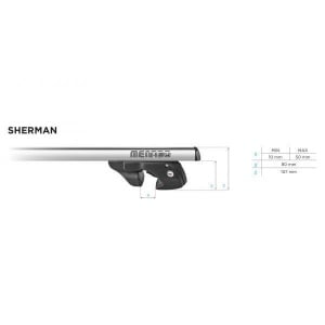 Bare transversale Menabo Sherman Silver XL pentru Lancia Musa 2007-2012 - Img 5