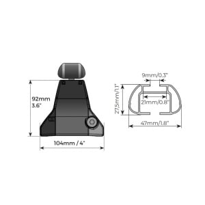 Bare transversale Menabo Omega Aluminiu pentru Audi A3 (8V) Sedan, 4 usi, model 2013-2016 - Img 7