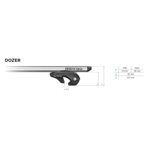 Bare transversale Menabo Dozer XXL pentru Fiat Doblo ll 2010-2015 - Img 9