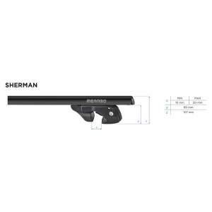 Bare transversale Menabo Sherman Black pentru Opel Omega Break 1986-2004 - Img 7