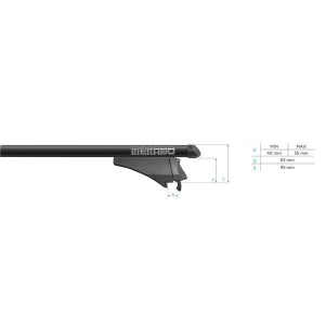 Bare transversale Menabo Tiger Black pentru Fiat Panda II 2003-2012 - Img 8