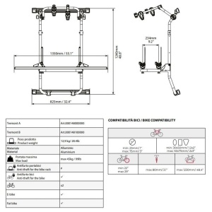 Suport biciclete autorulota Menabo Tremont Peugeot Boxer 2015+ - Img 9