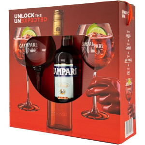 CAMPARI CU 2 PAHARE 0.7L 25%