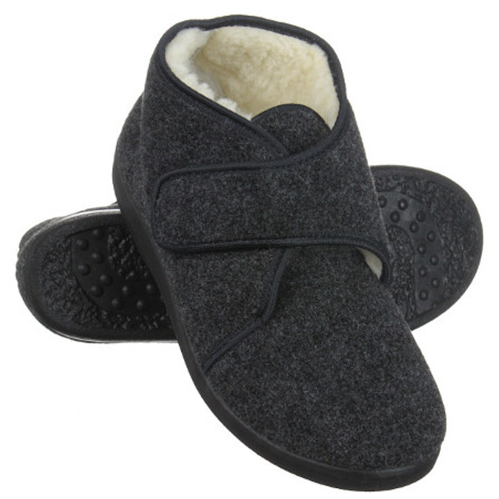GMGQJST Pantofole Uomo Invernali Pantofole in Cotone Taglie Forti, Pantofole Invernali Calde e Spesse in Pile, 45, 46, 47, 48, Scarpe da Uomo in Cotone (Black,48-49