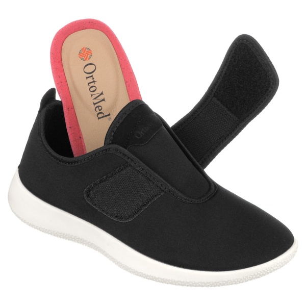 Scarpe sportive ortopediche, donna, OrtoMed 5005-T77 nero