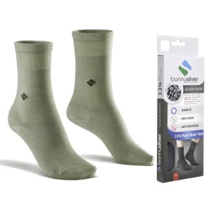 Calzini per diabetici con filo d'Argento puro 13% BonnySilver 112K lime