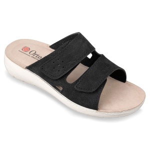 Ciabatte ortopediche, a strappo,da donna, OrtoMed 2614-N18 nero