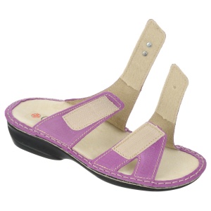 Ciabatte ortopediche, in vera pelle, da donna, OrtoMed 3702-P68