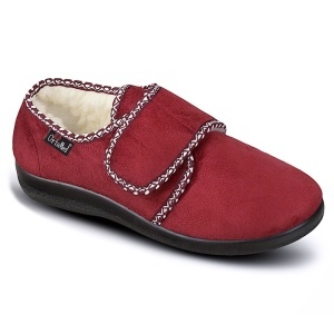 Pantofole ortopediche, invernali, da Donna, OrtoMed 851-T70 bordeaux