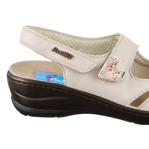 Sandali ortopedici donna, per Alluce Valgo, in vera pelle, Dina beige