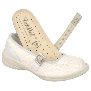 Scarpe per Alluce Valgo, stretch, da donna, PodoWell Madona ecru