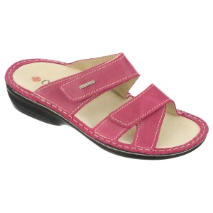 Ciabatte ortopediche, in vera pelle, da donna, OrtoMed 3702-P66 rosa