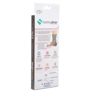 Calzini BonnySilver 211 con 22% Filo d'Argento - Antracite, Antibatterici e Termoregolatori, Ideali per Piedi Sensibili e Diabetici