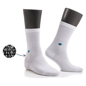 Calze diabetici con filo d'Argento puro 22% BonnySilver 511 bianco