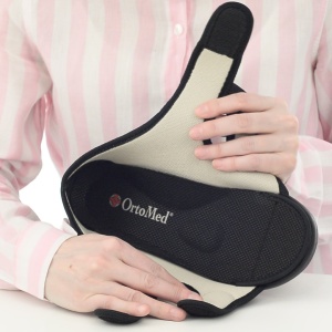 Sandali per riabilitazione, Uomo e Donna, OrtoMed 513-T21 nero