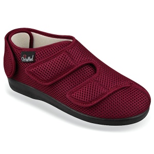 Scarpe ortopediche, pianta larga, per piedi gonfi, OrtoMed 6051-T16 bordeaux