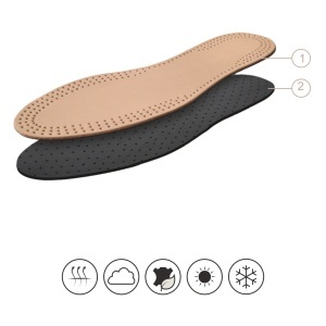 Solette in pelle naturale, per donna e uomo, Tacco Luxus