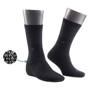 Calze diabetici con filo d'Argento puro 22% BonnySilver 111 nero
