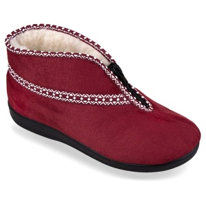Pantofole ortopediche, invernali, vera lana, OrtoMed, 803-T70 bordeaux