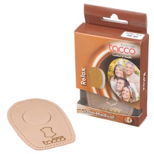 Solette per spina calcaneare, in vera pelle, Tacco Relax