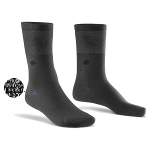 Calze diabetici con filo d'Argento puro 22% BonnySilver 211 antracite