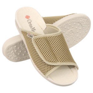 Ciabatte da casa, ortopediche, da Donna OrtoMed 517-T22 beige
