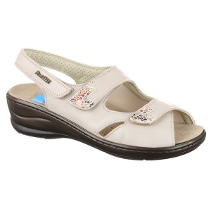 Sandali ortopedici donna, per Alluce Valgo, in vera pelle, Dina beige