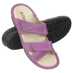 Ciabatte ortopediche, in vera pelle, da donna, OrtoMed 3702-P68