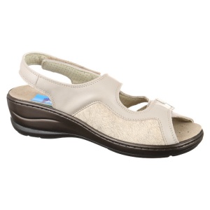 Sandali ortopedici donna, per Alluce Valgo, in vera pelle, Dina beige