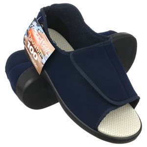Scarpe scarpe ortopediche aperte davanti, pianta larga, PodoWell Alexis