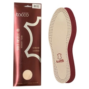 Solette in Memory Foam e vera pelle, Tacco® Plus Soft