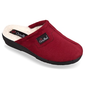 Ciabatte ortopediche, invernali, donna, OrtoMed 825-T70 bordeaux