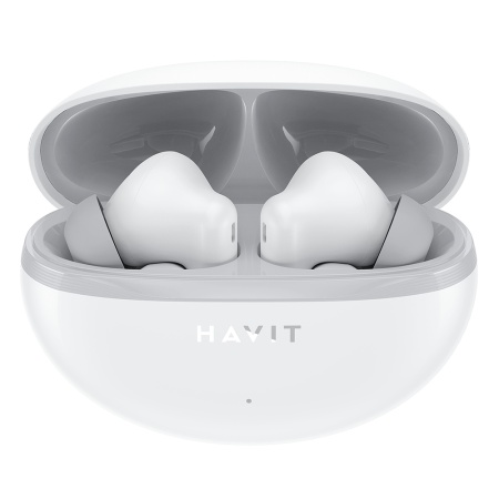 Casti fara Fir Bluetooth 5.4, TWS, ENC, Type-C, 400mAh - Havit (TW986) - White