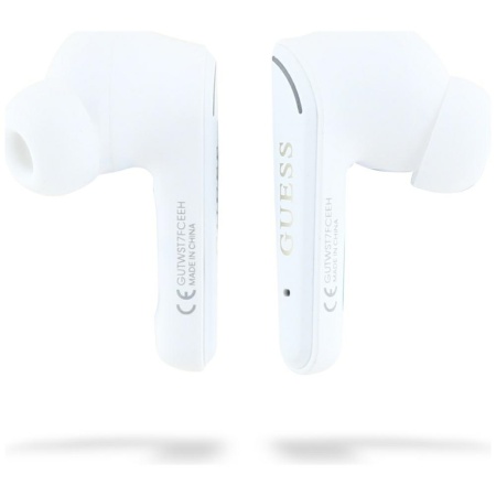 Casti True Wireless Stereo, Bluetooth 5.4 - Guess Flat Classic Logo Electroplated (GUTWST7FCEEH) - White