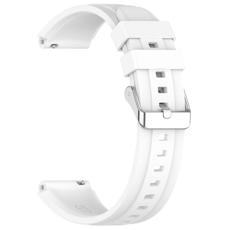 Curea pentru Huawei Watch GT 4 (41mm)/W1/Honor Watch S1/Garmin Venu 2S/Vivoactive 4S - Techsuit Watchband 18mm (W075) - White