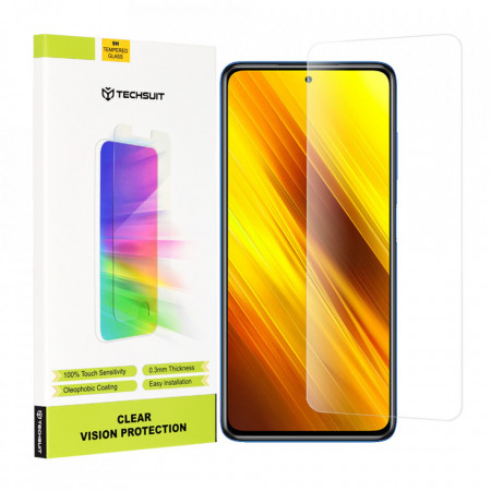 Folie pentru Xiaomi Poco X3 / Poco X3 NFC / Poco X3 Pro - Techsuit Clear Vision Glass - Transparent