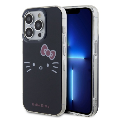 Husa pentru iPhone 14 Pro - Hello Kitty Hardcase IML Kitty Face (HKHCP14LHKHLK) - Black