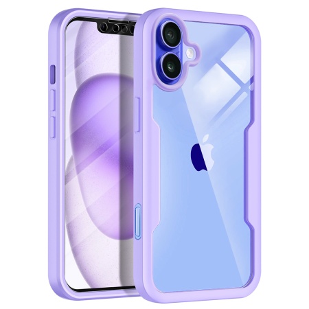 Husa pentru iPhone 16 + Folie - Techsuit ColorVerse 360 Series - Purple