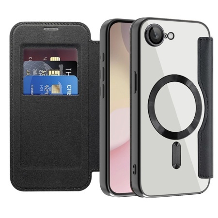 Husa pentru iPhone 16e - Techsuit SmartMag Book Case - Black